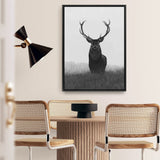Shop Black & White Elk Canvas Print a deer animal style themed painted framed canvas wall art print from The Print Emporium artwork collection - Buy Australian made fine art painting style stretched canvas prints for the home and your interior decor space, TPE-043-CA-35X46-NF