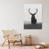 Shop Black & White Elk Canvas Print a deer animal style themed painted framed canvas wall art print from The Print Emporium artwork collection - Buy Australian made fine art painting style stretched canvas prints for the home and your interior decor space, TPE-043-CA-35X46-NF