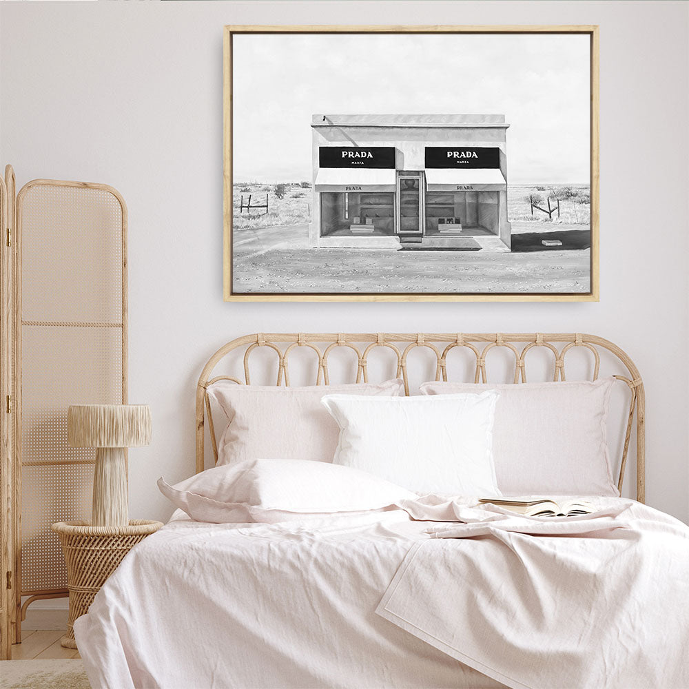 Shop Black & White Marfa Canvas Print abstract painted design wall artwork prints by The Print Emporium buy Australian made fine art poster and framed canvas wall decor prints for the home and add some interior inspiration for your bedroom living room dining room or home officeTPE-036-CA-35X46-NF