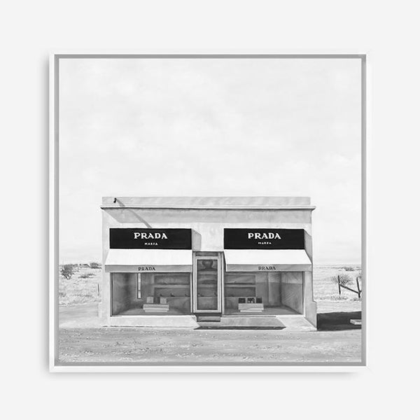 Shop Black & White Marfa (Square) Canvas Print abstract painted design wall artwork prints by The Print Emporium buy Australian made fine art poster and framed canvas wall decor prints for the home and add some interior inspiration for your bedroom living room dining room or home officeTPE-471-CA-40X40-NF