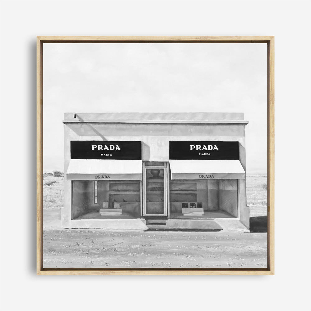 Shop Black & White Marfa (Square) Canvas Print abstract painted design wall artwork prints by The Print Emporium buy Australian made fine art poster and framed canvas wall decor prints for the home and add some interior inspiration for your bedroom living room dining room or home officeTPE-471-CA-40X40-NF