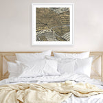 Shop Bleaching Gold I (Square) Art Print a painted abstract themed wall art print from The Print Emporium wall artwork collection - Buy Australian made fine art painting style poster and framed prints for the home and your interior decor room, TPE-PC-PW625-AP