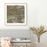 Shop Bleaching Gold I (Square) Art Print a painted abstract themed wall art print from The Print Emporium wall artwork collection - Buy Australian made fine art painting style poster and framed prints for the home and your interior decor room, TPE-PC-PW625-AP