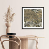 Shop Bleaching Gold I (Square) Art Print a painted abstract themed wall art print from The Print Emporium wall artwork collection - Buy Australian made fine art painting style poster and framed prints for the home and your interior decor room, TPE-PC-PW625-AP