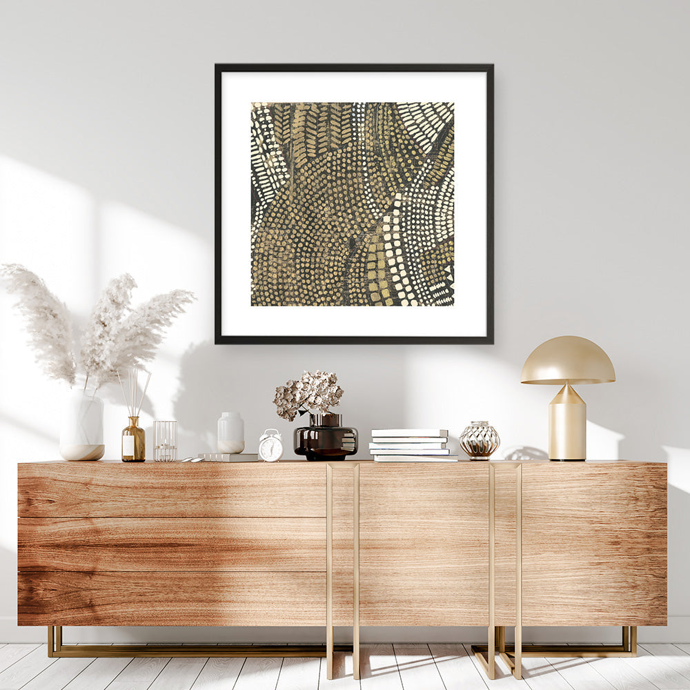 Shop Bleaching Gold I (Square) Art Print a painted abstract themed wall art print from The Print Emporium wall artwork collection - Buy Australian made fine art painting style poster and framed prints for the home and your interior decor room, TPE-PC-PW625-AP