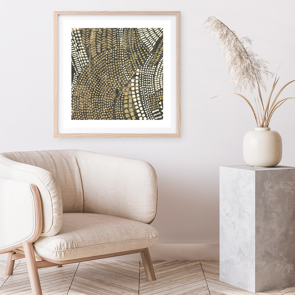 Shop Bleaching Gold I (Square) Art Print a painted abstract themed wall art print from The Print Emporium wall artwork collection - Buy Australian made fine art painting style poster and framed prints for the home and your interior decor room, TPE-PC-PW625-AP