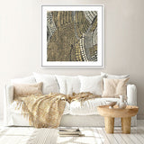 Shop Bleaching Gold I (Square) Canvas Print a painted abstract themed framed canvas wall art print from The Print Emporium artwork collection - Buy Australian made fine art painting style stretched canvas prints for the home and your interior decor space, TPE-PC-PW625-CA-40X40-NF