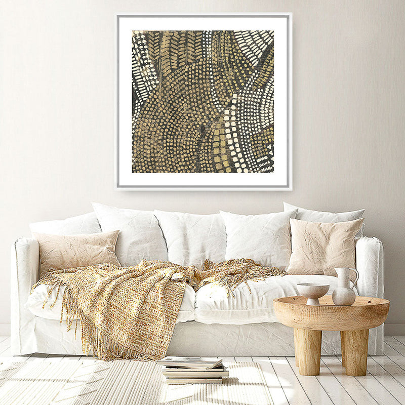 Shop Bleaching Gold I (Square) Canvas Print a painted abstract themed framed canvas wall art print from The Print Emporium artwork collection - Buy Australian made fine art painting style stretched canvas prints for the home and your interior decor space, TPE-PC-PW625-CA-40X40-NF