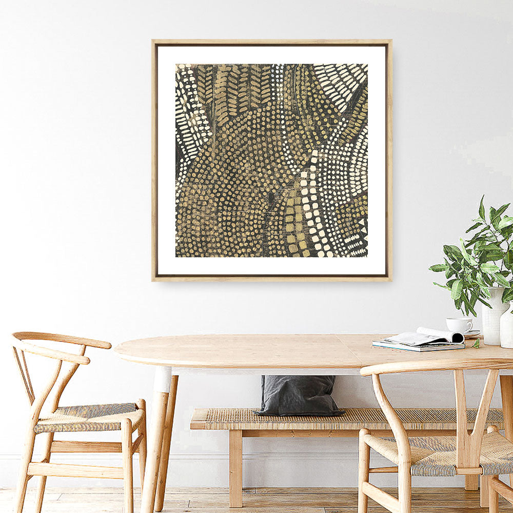 Shop Bleaching Gold I (Square) Canvas Print a painted abstract themed framed canvas wall art print from The Print Emporium artwork collection - Buy Australian made fine art painting style stretched canvas prints for the home and your interior decor space, TPE-PC-PW625-CA-40X40-NF