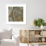 Shop Bleaching Gold II (Square) Art Print a painted abstract themed wall art print from The Print Emporium wall artwork collection - Buy Australian made fine art painting style poster and framed prints for the home and your interior decor room, TPE-PC-PW626-AP