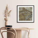 Shop Bleaching Gold II (Square) Art Print a painted abstract themed wall art print from The Print Emporium wall artwork collection - Buy Australian made fine art painting style poster and framed prints for the home and your interior decor room, TPE-PC-PW626-AP