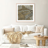Shop Bleaching Gold II (Square) Art Print a painted abstract themed wall art print from The Print Emporium wall artwork collection - Buy Australian made fine art painting style poster and framed prints for the home and your interior decor room, TPE-PC-PW626-AP