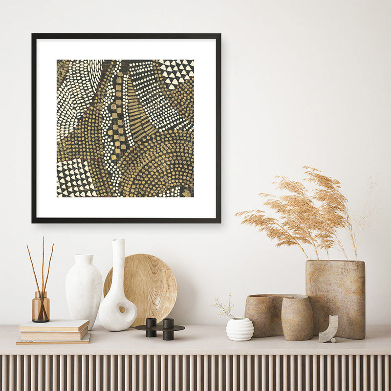 Shop Bleaching Gold II (Square) Art Print a painted abstract themed wall art print from The Print Emporium wall artwork collection - Buy Australian made fine art painting style poster and framed prints for the home and your interior decor room, TPE-PC-PW626-AP