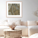 Shop Bleaching Gold II (Square) Art Print a painted abstract themed wall art print from The Print Emporium wall artwork collection - Buy Australian made fine art painting style poster and framed prints for the home and your interior decor room, TPE-PC-PW626-AP
