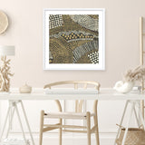 Shop Bleaching Gold II (Square) Art Print a painted abstract themed wall art print from The Print Emporium wall artwork collection - Buy Australian made fine art painting style poster and framed prints for the home and your interior decor room, TPE-PC-PW626-AP