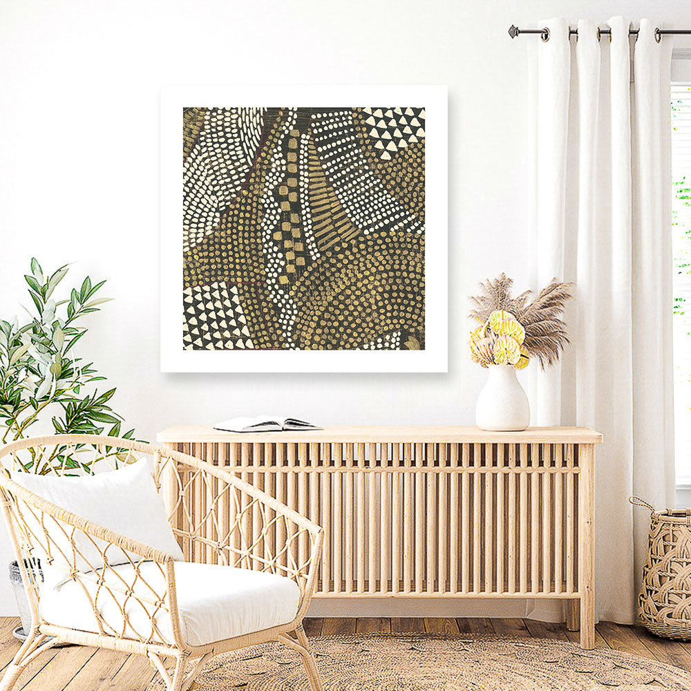 Shop Bleaching Gold II (Square) Canvas Print a painted abstract themed framed canvas wall art print from The Print Emporium artwork collection - Buy Australian made fine art painting style stretched canvas prints for the home and your interior decor space, TPE-PC-PW626-CA-40X40-NF