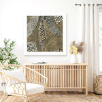 Shop Bleaching Gold II (Square) Canvas Print a painted abstract themed framed canvas wall art print from The Print Emporium artwork collection - Buy Australian made fine art painting style stretched canvas prints for the home and your interior decor space, TPE-PC-PW626-CA-40X40-NF