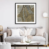 Shop Bleaching Gold II (Square) Canvas Print a painted abstract themed framed canvas wall art print from The Print Emporium artwork collection - Buy Australian made fine art painting style stretched canvas prints for the home and your interior decor space, TPE-PC-PW626-CA-40X40-NF