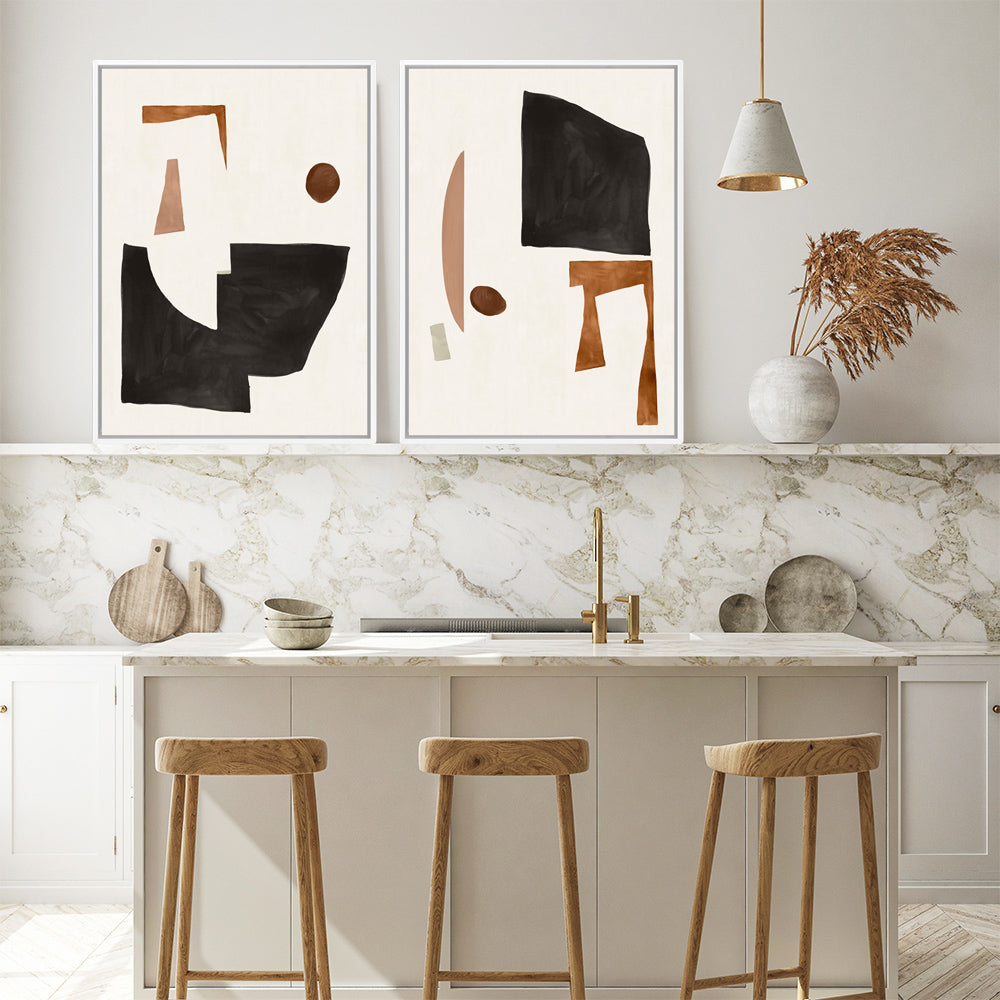 Shop Blockway II Canvas Print a painted abstract themed framed canvas wall art print from The Print Emporium artwork collection - Buy Australian made fine art painting style stretched canvas prints for the home and your interior decor space, TPE-PC-OS098-CA-35X46-NF