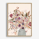 Shop Blooms Canvas Print a painted floral themed abstract style framed canvas wall art print from The Print Emporium artwork collection - Buy Australian made fine art painting style stretched canvas prints for the home and your interior decor space, TPE-DH-014-CA-35X46-NF