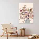 Shop Blooms Canvas Print a painted floral themed abstract style framed canvas wall art print from The Print Emporium artwork collection - Buy Australian made fine art painting style stretched canvas prints for the home and your interior decor space, TPE-DH-014-CA-35X46-NF