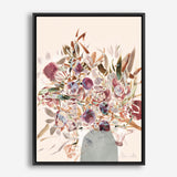 Shop Blooms Canvas Print a painted floral themed abstract style framed canvas wall art print from The Print Emporium artwork collection - Buy Australian made fine art painting style stretched canvas prints for the home and your interior decor space, TPE-DH-014-CA-35X46-NF