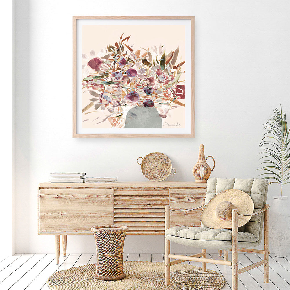 Shop Blooms (Square) Art Print a floral themed painted wall art print from The Print Emporium wall artwork collection - Buy Australian made fine art painting style poster and framed prints for the home and your interior decor room, TPE-DH-244-AP