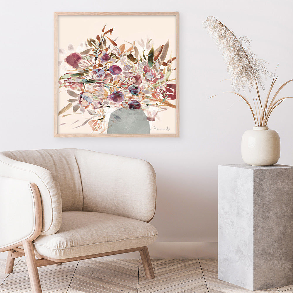 Shop Blooms (Square) Art Print a floral themed painted wall art print from The Print Emporium wall artwork collection - Buy Australian made fine art painting style poster and framed prints for the home and your interior decor room, TPE-DH-244-AP