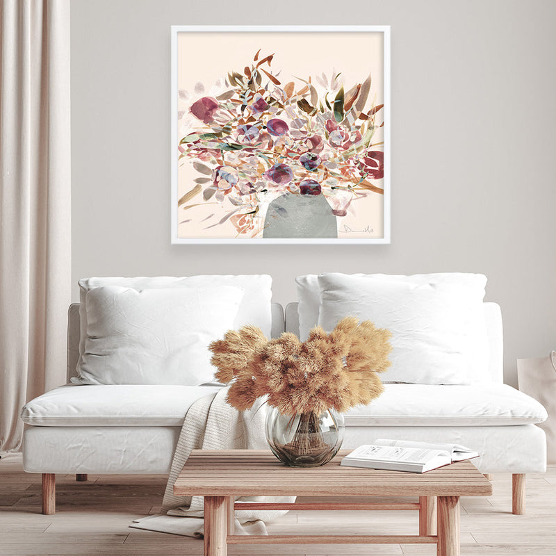 Shop Blooms (Square) Art Print a floral themed painted wall art print from The Print Emporium wall artwork collection - Buy Australian made fine art painting style poster and framed prints for the home and your interior decor room, TPE-DH-244-AP