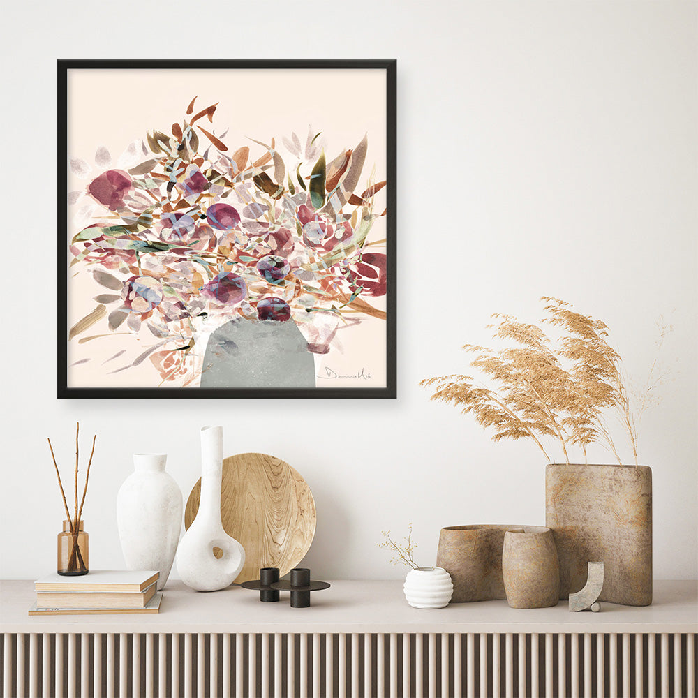 Shop Blooms (Square) Art Print a floral themed painted wall art print from The Print Emporium wall artwork collection - Buy Australian made fine art painting style poster and framed prints for the home and your interior decor room, TPE-DH-244-AP