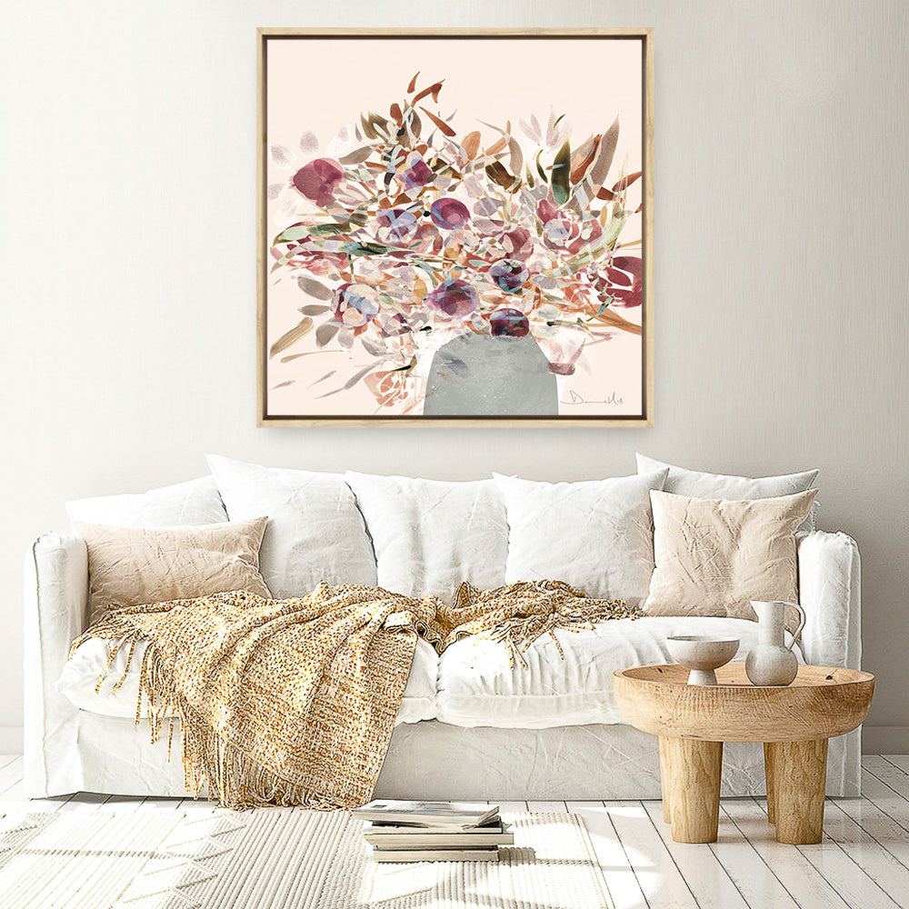 Shop Blooms (Square) Canvas Print a floral themed painted framed canvas wall art print from The Print Emporium artwork collection - Buy Australian made fine art painting style stretched canvas prints for the home and your interior decor space, TPE-DH-244-CA-40X40-NF