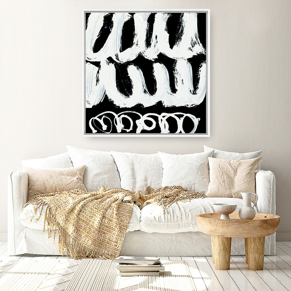 Shop Blop (Square) Canvas Print a painted abstract themed framed canvas wall art print from The Print Emporium artwork collection - Buy Australian made fine art painting style stretched canvas prints for the home and your interior decor space, TPE-DH-245-CA-40X40-NF