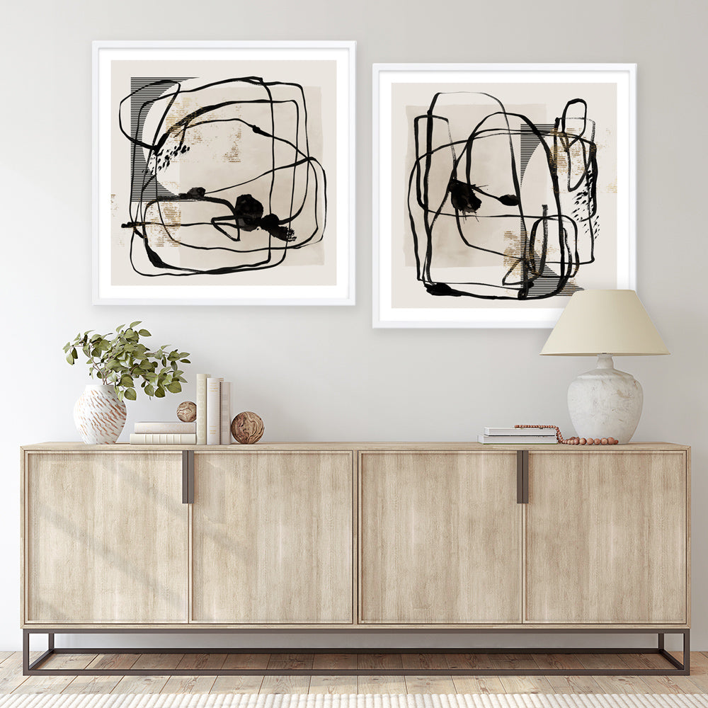 Shop Blotted II (Square) Art Print a painted abstract themed wall art print from The Print Emporium wall artwork collection - Buy Australian made fine art painting style poster and framed prints for the home and your interior decor room, TPE-PC-EZ986-AP