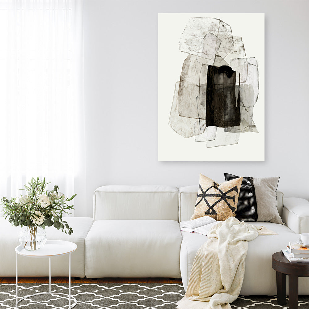 Shop Blotting Ink II Canvas Print a painted abstract themed framed canvas wall art print from The Print Emporium artwork collection - Buy Australian made fine art painting style stretched canvas prints for the home and your interior decor space, TPE-PC-PI182-CA-35X46-NF