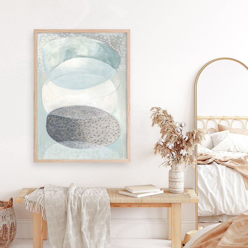 Shop Blue Approach Art Print a painted abstract themed wall art print from The Print Emporium wall artwork collection - Buy Australian made fine art painting style poster and framed prints for the home and your interior decor room, TPE-PC-MW228-AP