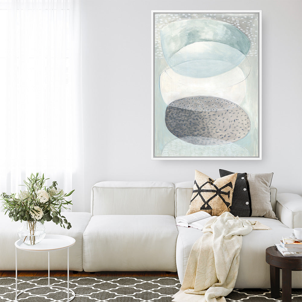 Shop Blue Approach Canvas Print a painted abstract themed framed canvas wall art print from The Print Emporium artwork collection - Buy Australian made fine art painting style stretched canvas prints for the home and your interior decor space, TPE-PC-MW228-CA-35X46-NF