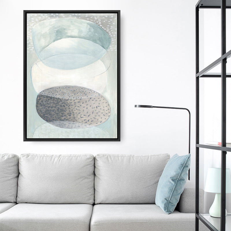 Shop Blue Approach Canvas Print a painted abstract themed framed canvas wall art print from The Print Emporium artwork collection - Buy Australian made fine art painting style stretched canvas prints for the home and your interior decor space, TPE-PC-MW228-CA-35X46-NF