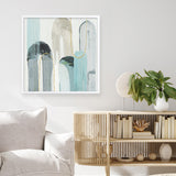 Shop Blue Arches I (Square) Art Print a painted abstract themed wall art print from The Print Emporium wall artwork collection - Buy Australian made fine art painting style poster and framed prints for the home and your interior decor room, TPE-PC-RF416-AP