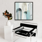 Shop Blue Arches I (Square) Art Print a painted abstract themed wall art print from The Print Emporium wall artwork collection - Buy Australian made fine art painting style poster and framed prints for the home and your interior decor room, TPE-PC-RF416-AP