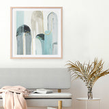 Shop Blue Arches I (Square) Art Print a painted abstract themed wall art print from The Print Emporium wall artwork collection - Buy Australian made fine art painting style poster and framed prints for the home and your interior decor room, TPE-PC-RF416-AP