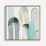 Shop Blue Arches I (Square) Canvas Print a painted abstract themed framed canvas wall art print from The Print Emporium artwork collection - Buy Australian made fine art painting style stretched canvas prints for the home and your interior decor space, TPE-PC-RF416-CA-40X40-NF