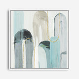 Shop Blue Arches I (Square) Canvas Print a painted abstract themed framed canvas wall art print from The Print Emporium artwork collection - Buy Australian made fine art painting style stretched canvas prints for the home and your interior decor space, TPE-PC-RF416-CA-40X40-NF