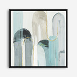 Shop Blue Arches I (Square) Canvas Print a painted abstract themed framed canvas wall art print from The Print Emporium artwork collection - Buy Australian made fine art painting style stretched canvas prints for the home and your interior decor space, TPE-PC-RF416-CA-40X40-NF