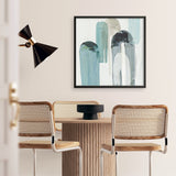 Shop Blue Arches II (Square) Art Print a painted abstract themed wall art print from The Print Emporium wall artwork collection - Buy Australian made fine art painting style poster and framed prints for the home and your interior decor room, TPE-PC-RF417-AP