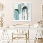 Shop Blue Arches II (Square) Art Print a painted abstract themed wall art print from The Print Emporium wall artwork collection - Buy Australian made fine art painting style poster and framed prints for the home and your interior decor room, TPE-PC-RF417-AP