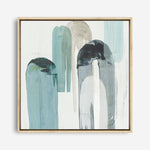 Shop Blue Arches II (Square) Canvas Print a painted abstract themed framed canvas wall art print from The Print Emporium artwork collection - Buy Australian made fine art painting style stretched canvas prints for the home and your interior decor space, TPE-PC-RF417-CA-40X40-NF