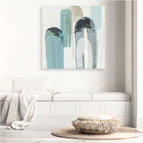 Shop Blue Arches II (Square) Canvas Print a painted abstract themed framed canvas wall art print from The Print Emporium artwork collection - Buy Australian made fine art painting style stretched canvas prints for the home and your interior decor space, TPE-PC-RF417-CA-40X40-NF