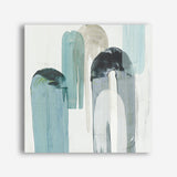 Shop Blue Arches II (Square) Canvas Print a painted abstract themed framed canvas wall art print from The Print Emporium artwork collection - Buy Australian made fine art painting style stretched canvas prints for the home and your interior decor space, TPE-PC-RF417-CA-40X40-NF