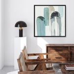 Shop Blue Arches II (Square) Canvas Print a painted abstract themed framed canvas wall art print from The Print Emporium artwork collection - Buy Australian made fine art painting style stretched canvas prints for the home and your interior decor space, TPE-PC-RF417-CA-40X40-NF