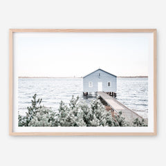 Shop Blue Boat Shed Photo Art Print a coastal themed photography wall art print from The Print Emporium wall artwork collection - Buy Australian made fine art poster and framed prints for the home and your interior decor, TPE-848-AP
